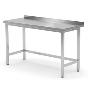Stół przyścienny ze stali nierdzewnej wzmocniony bez półki | 500x700x(h)850 mm
