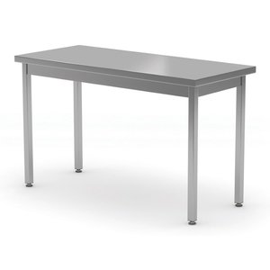 INOXI Stół centralny ze stali nierdzewnej bez półki | 1200x800x(h)850 mm