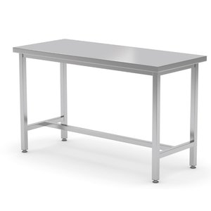 INOXI Stół centralny wzmocniony ze stali nierdzewnej bez półki | 900x700x(h)850 mm