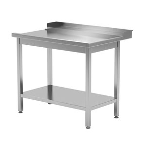 INOXI Stół wyładowczy ze stali nierdzewnej do zmywarek z półką - prawy | 1000x700x(h)850 mm