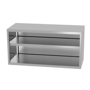 INOXI Szafka wisząca ze stali nierdzewnej otwarta | 400x300x(h)600 mm