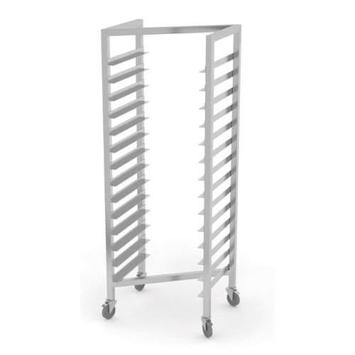 INOXI Regał jezdny ze stali nierdzewnej na tace piekarnicze - typ Z | 22x 400x600 mm INOXI Regał jezdny ze stali nierdzewnej na tace piekarnicze - typ Z | 22x 400x600 mm