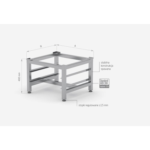 Podstawa ze stali nierdzewnej pod zmywarkę | 595x565x(h)500 mm