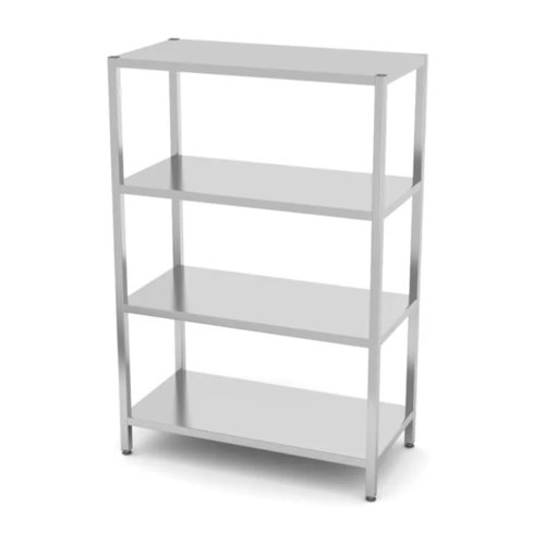 Skręcany regał magazynowy ze stali nierdzewnej 4 półki pełne | 1200x500x(h)1800 mm Skręcany regał magazynowy ze stali nierdzewnej 4 półki pełne | 1200x500x(h)1800 mm