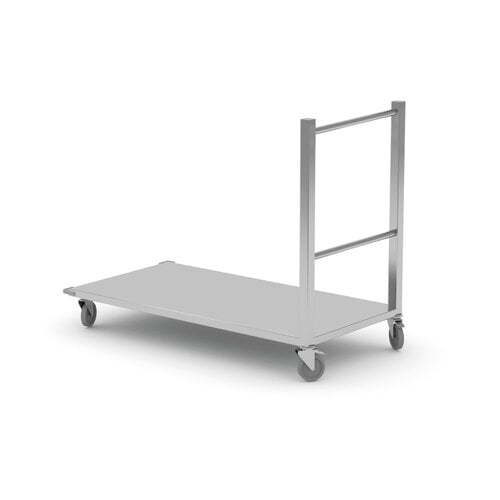 INOXI Wózek transportowy ze stali nierdzewnej, platforma | 800x600x(h)850 mm