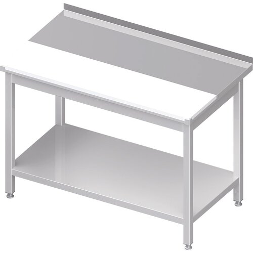 Stalgast Stół przyścienny z płytą polietylenową i półką | 1700x600x850 mm, spawany