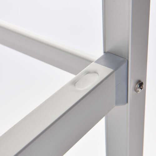 Tribeca Regał aluminiowy narożny z 4 półkiami gretingowymi 859x460x(h)1680 mm