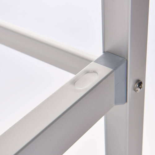 Tribeca Regał aluminiowy narożny z 4 półkiami gretingowymi 1164x560x(h)1680 mm