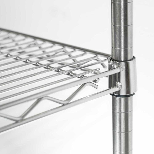 Stalgast Regał ze stali chromowanej z 4 półkami drucianymi 910x610x(h)1800 mm, skręcany
