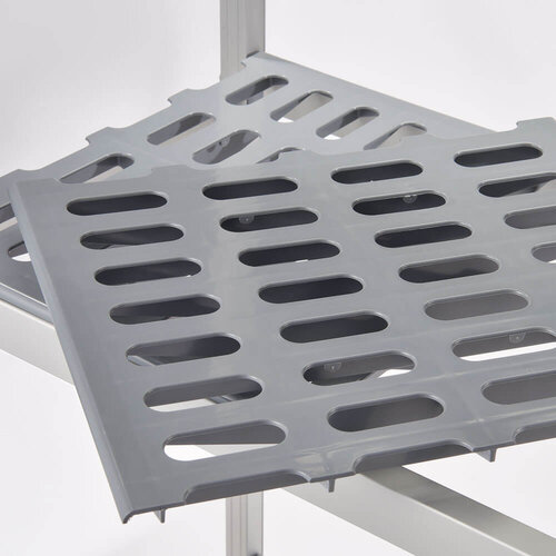 Tribeca Regał aluminiowy z 4 półkiami gretingowymi 1205x560x(h)1680 mm