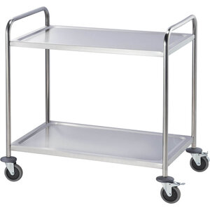 Stalgast Stainless steel waiter's trolley 2-shelves 860x540x(h)940 mm