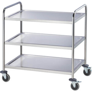 Stalgast Stainless steel waiter's trolley 3-shelves 860x540x(h)940 mm