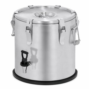 INOXI Termos transportowy 25 L, ze stali nierdzewnej, z kranem, INOXI Ø500x(h)520 mm