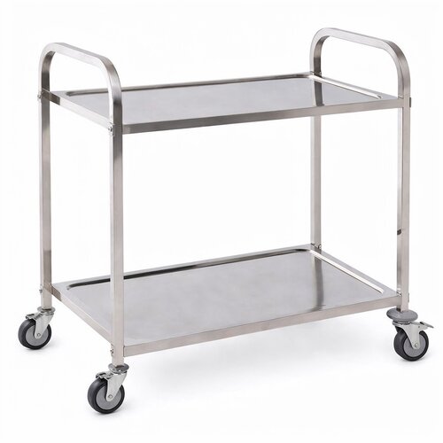 INOXI Wózek kelnerski 2-poziomowy, ze stali nierdzewnej INOXI, 705x405x(h)810mm, skręcany INOXI Wózek kelnerski 2-poziomowy, ze stali nierdzewnej INOXI, 705x405x(h)810mm, skręcany
