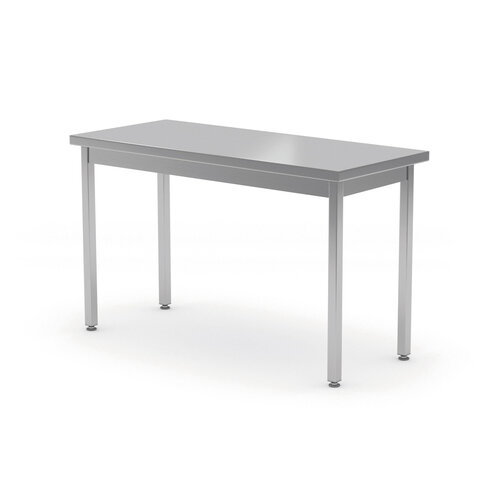 INOXI Stół centralny wzmocniony bez półki | 600x600 mm, skręcany