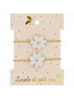 Luciole et Petit Pois Elastiekjes Mini Witte Bloemen