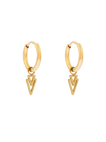 Essentialistics Oorbellen Mini Open Triangles Gold