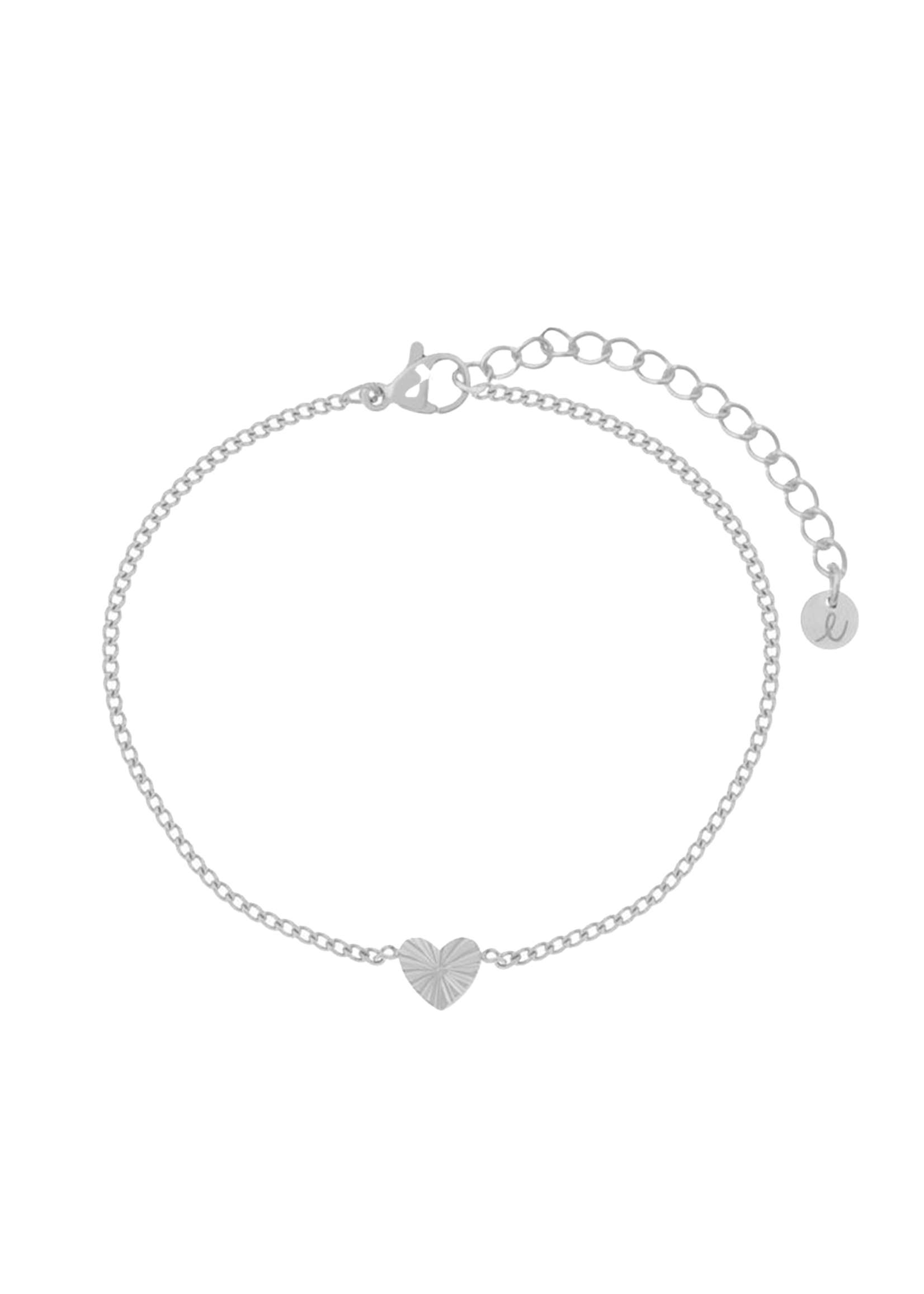 Essentialistics Armbandje Flamed Heart Child Silver