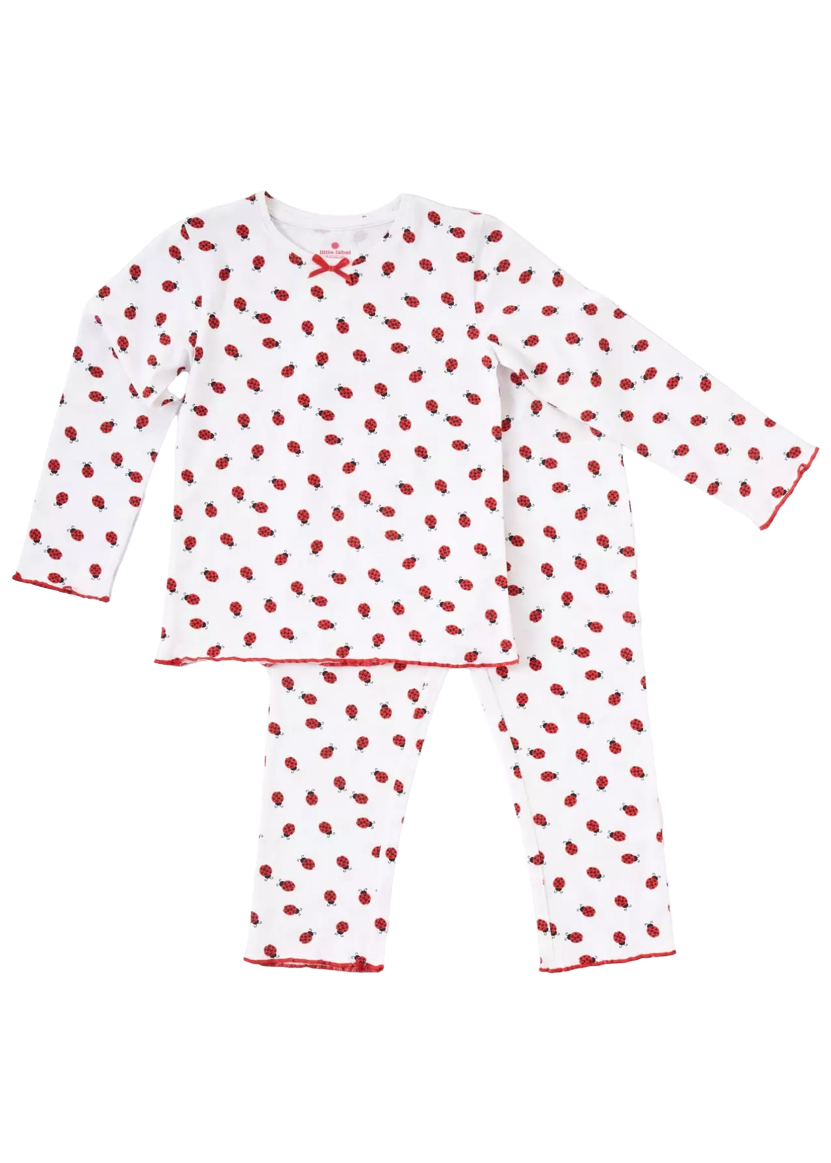 Little Label Pyjama - wit lieveheersbeestjes