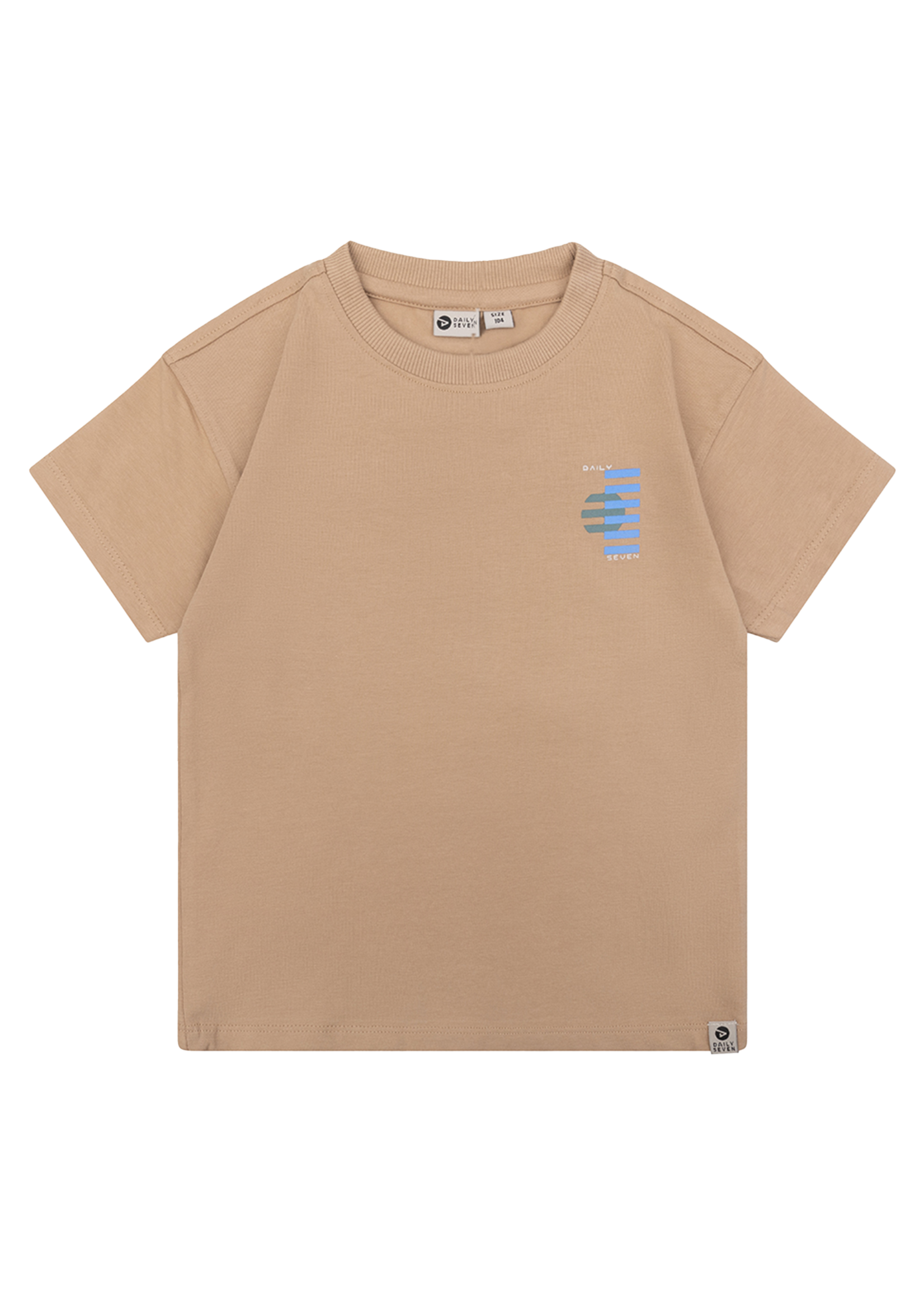 Daily 7 Organic T-Shirt Backprint Camel Sand