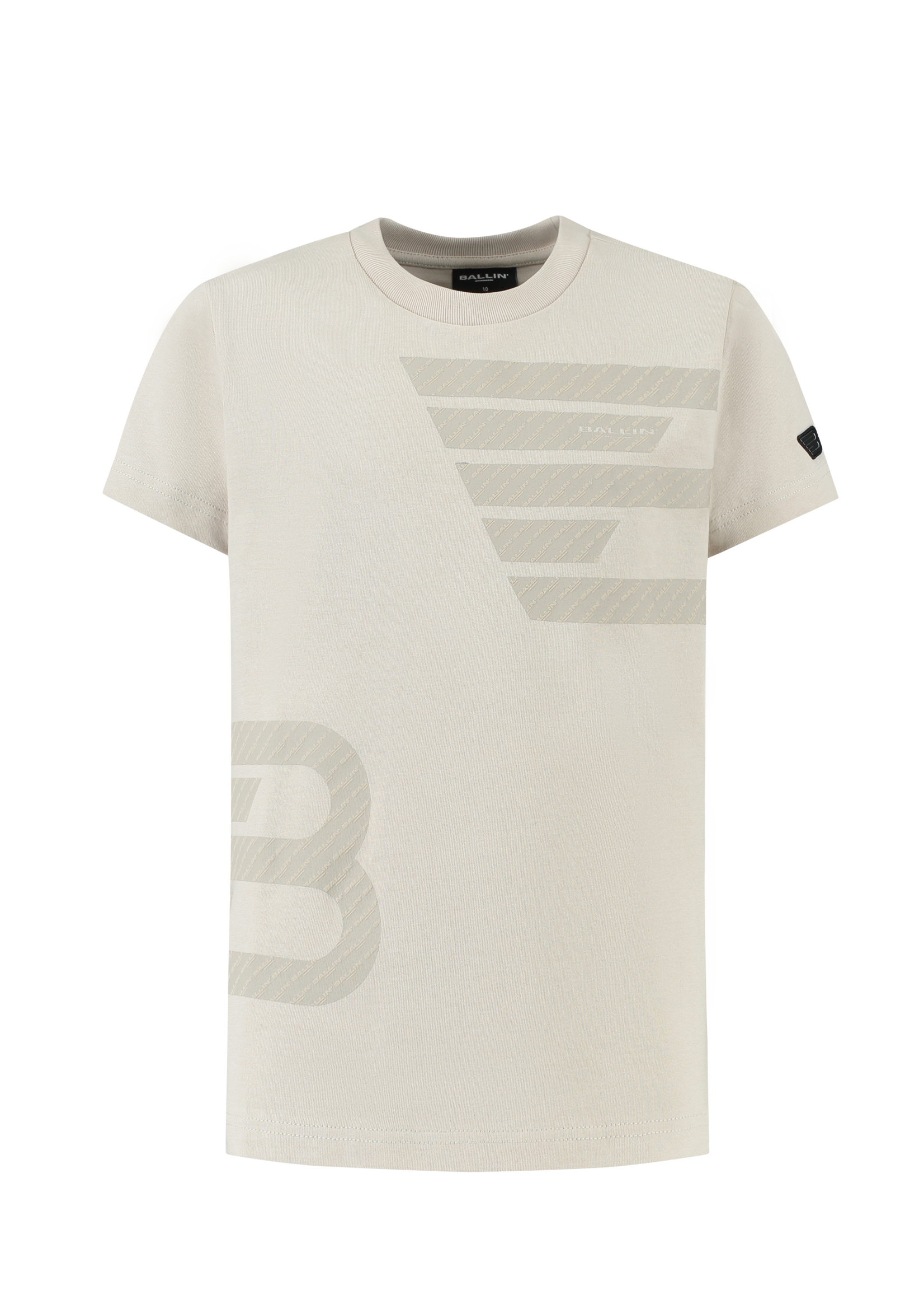 Ballin T-shirt with frontprint Sand