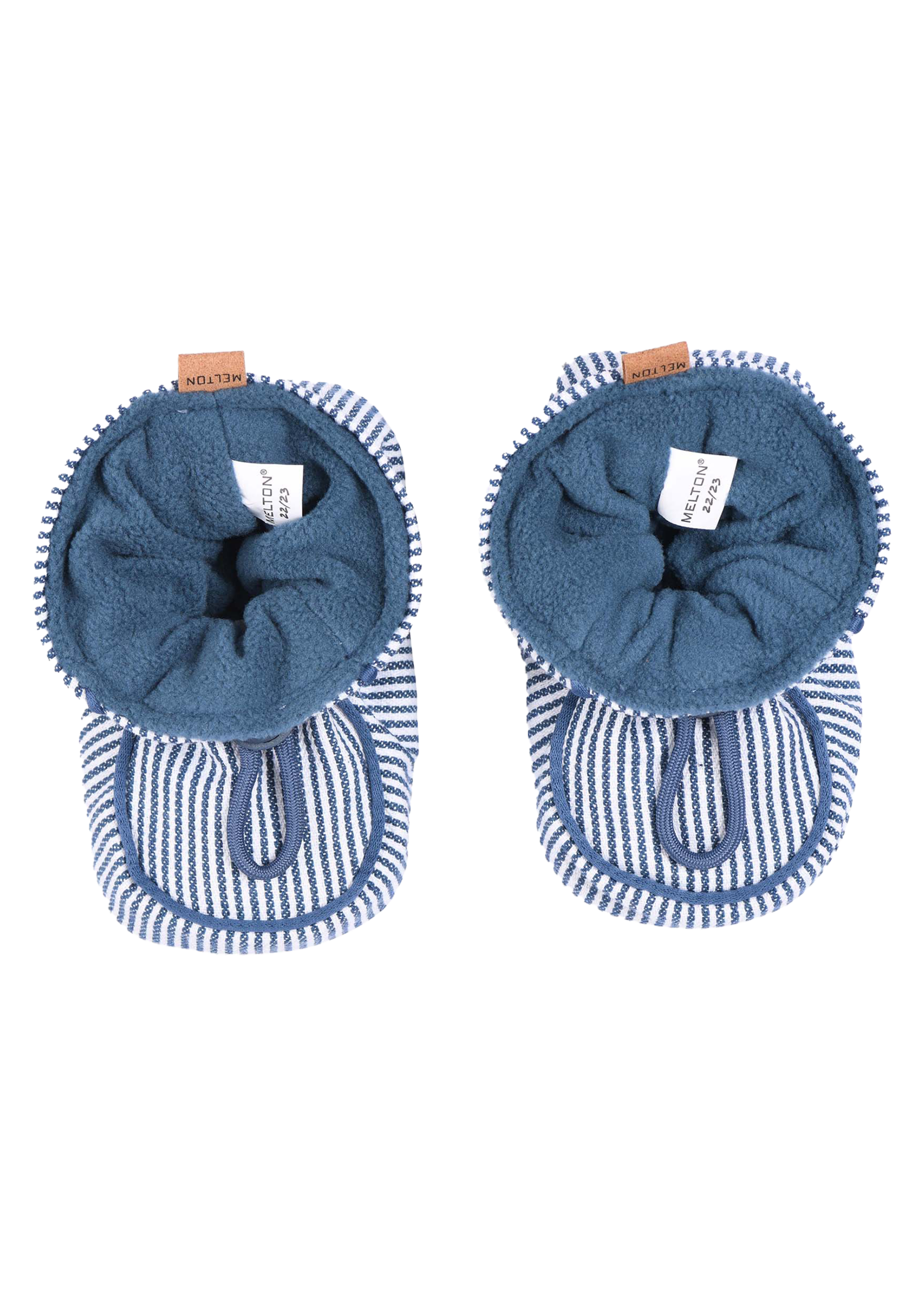 Melton Striped textile slippers Dark Denim