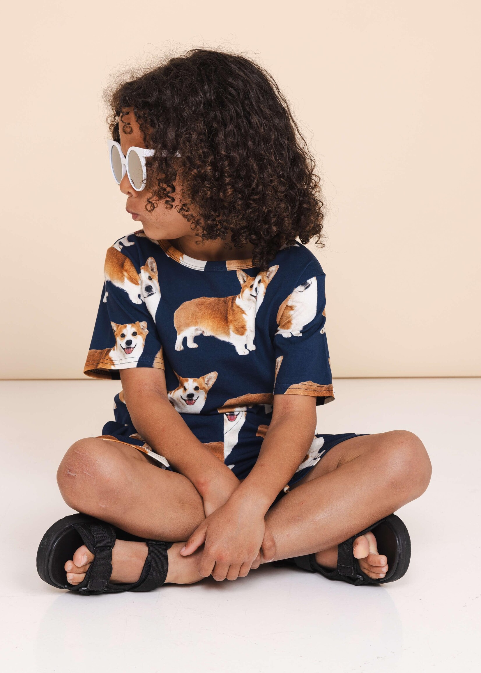 Snurk Corgi Navy Shorts Kids