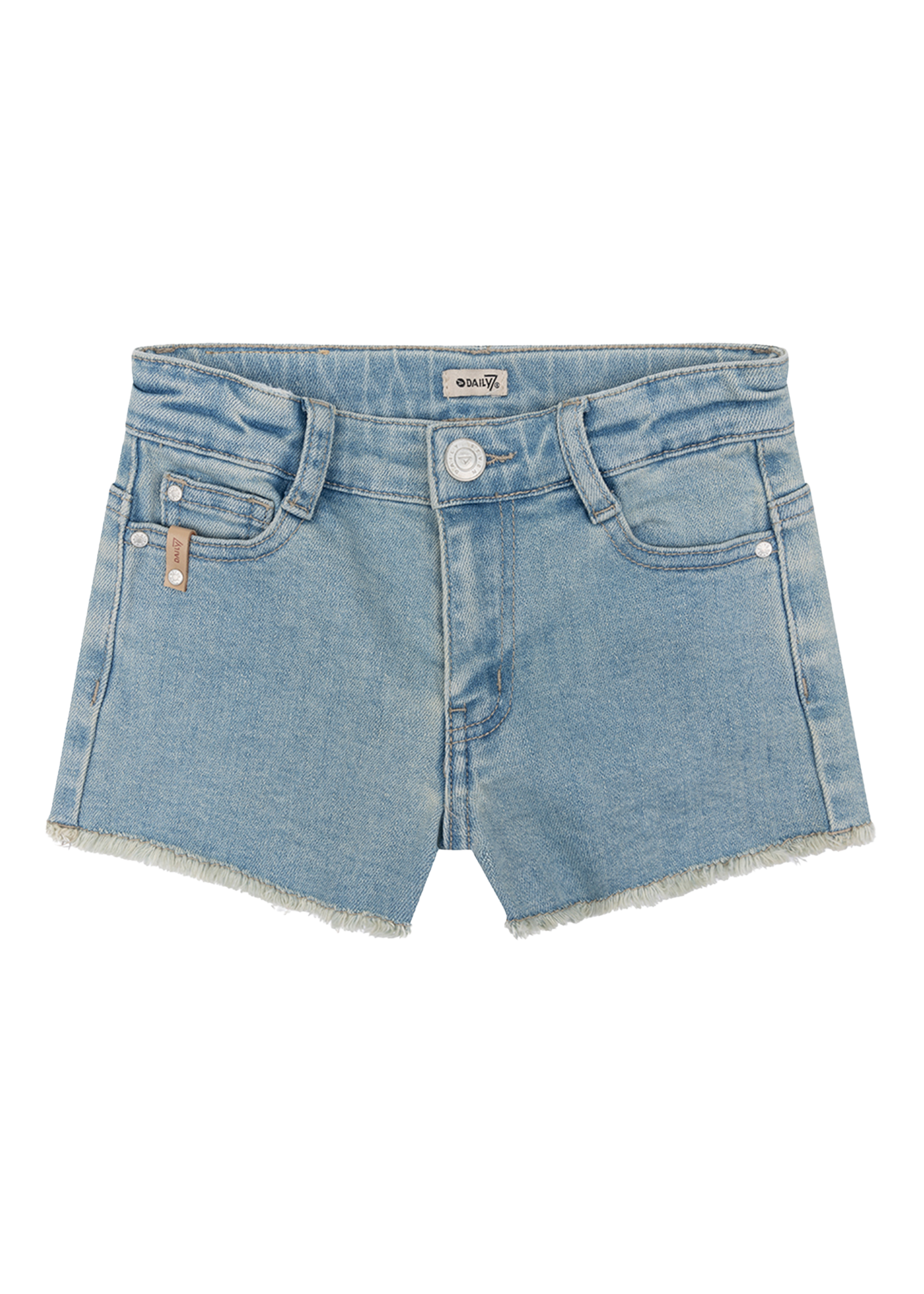 Daily 7 Denim Short Raw Edge Light Denim