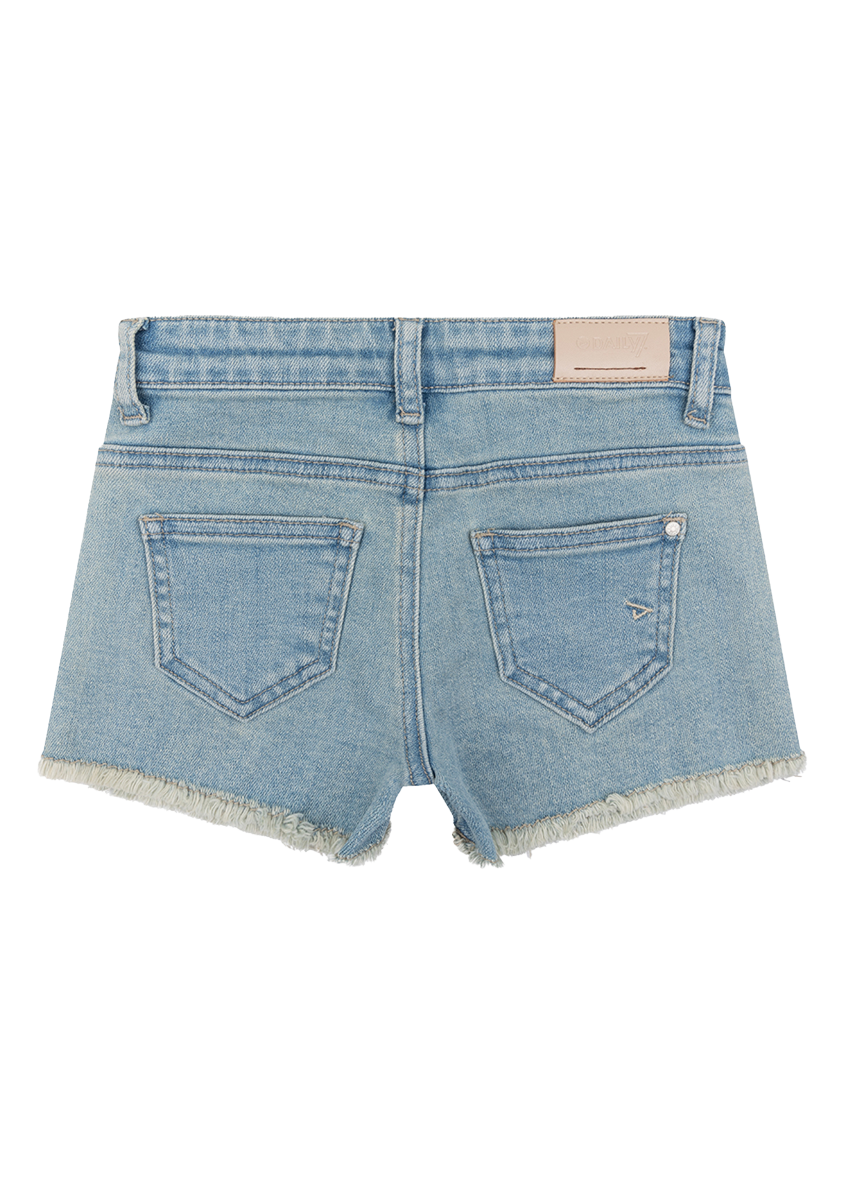 Daily 7 Denim Short Raw Edge Light Denim