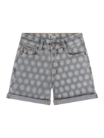 Daily 7 Denim Short Wide Fit Printed Grey Denim