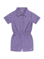 Daily 7 Jumpsuit Short Check Dahlia Purple