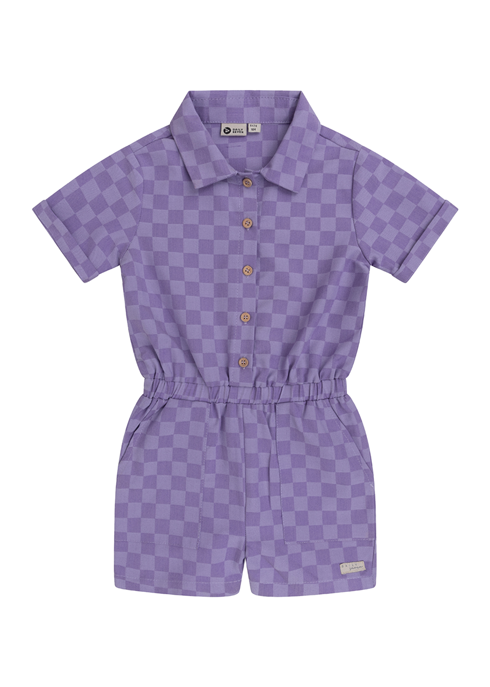 Daily 7 Jumpsuit Short Check Dahlia Purple