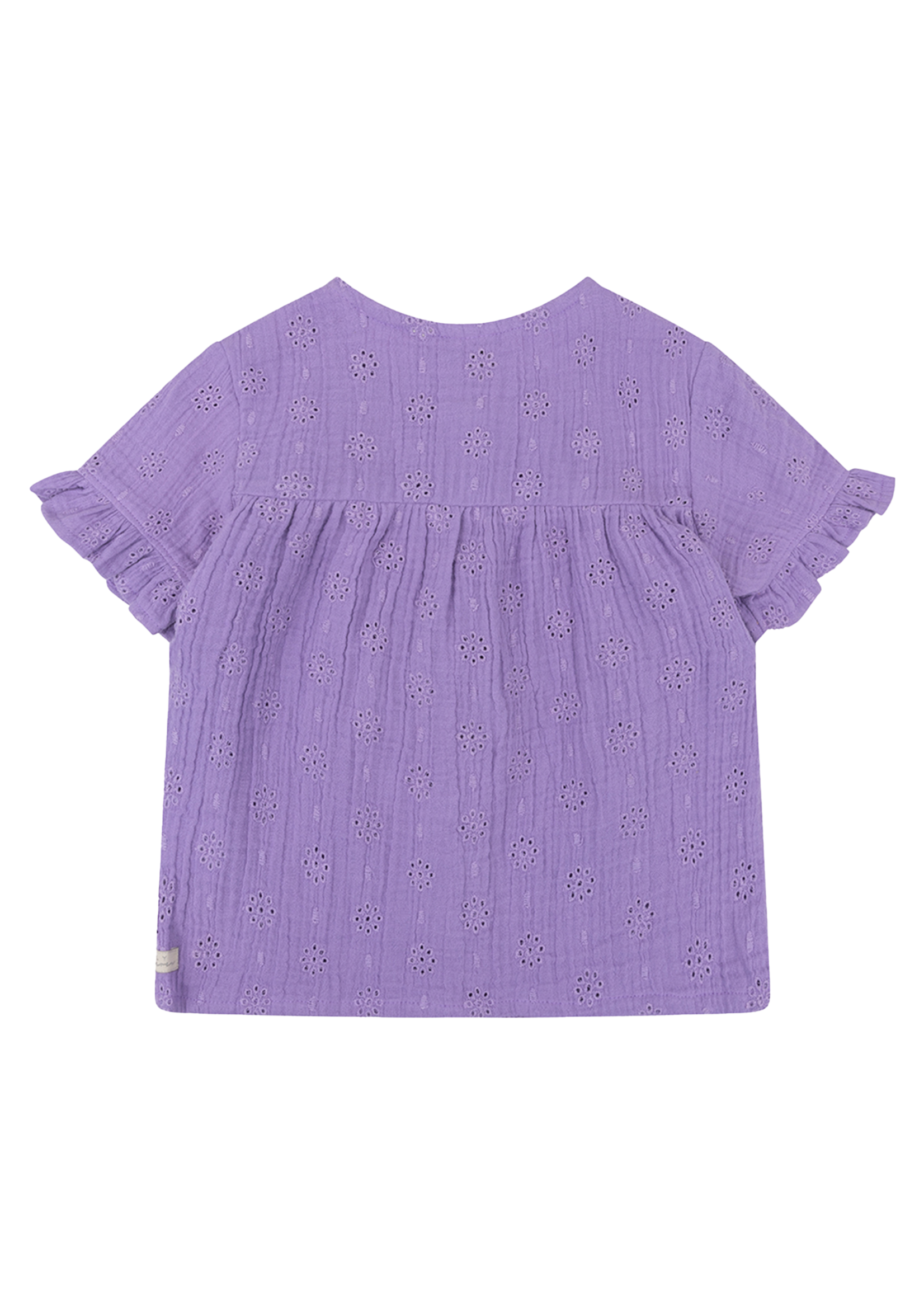 Daily 7 Shirt Shortsleeve Muslin Broderie Dahlia Purple
