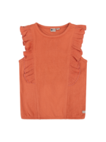 Daily 7 Organic Singlet Ruffle Structure Peach Melba