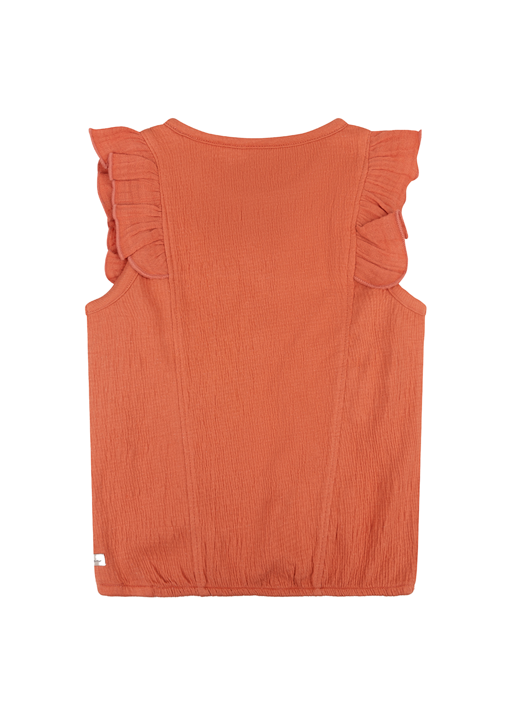 Daily 7 Organic Singlet Ruffle Structure Peach Melba