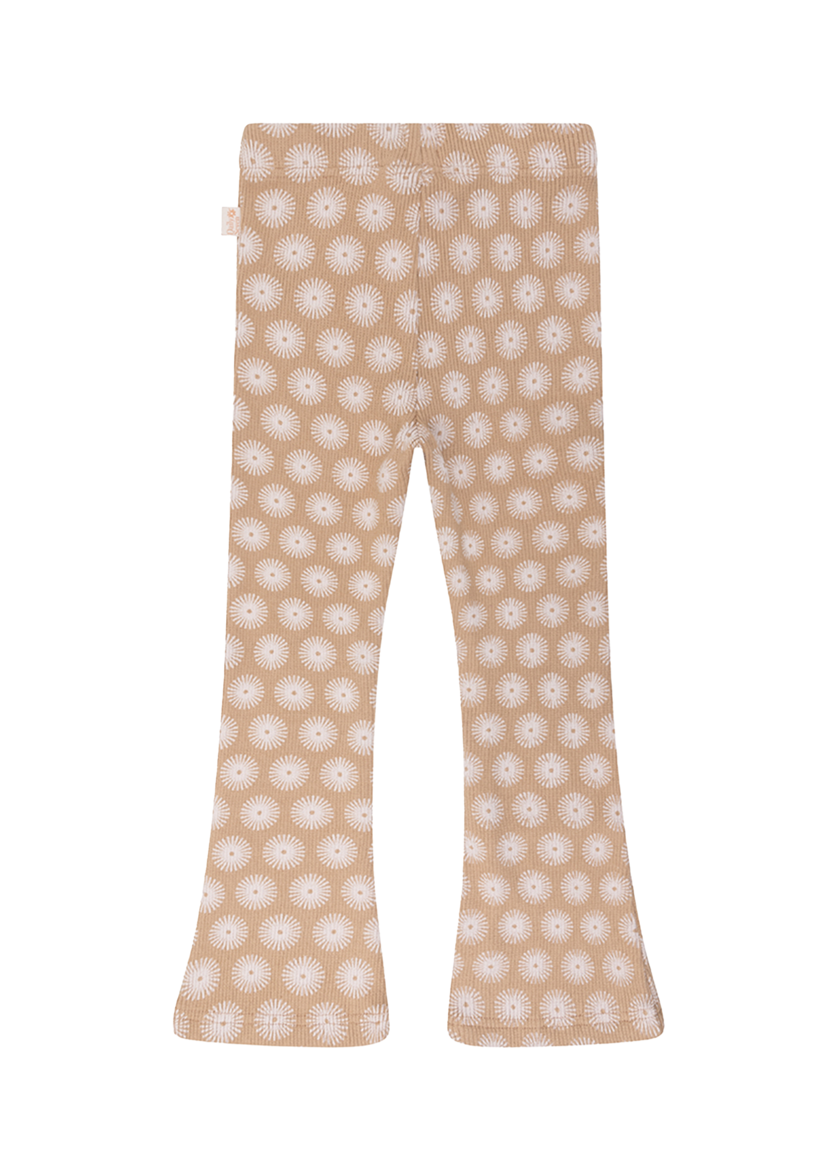 Daily 7 Organic Flared Rib Printed Pants Camel Sand