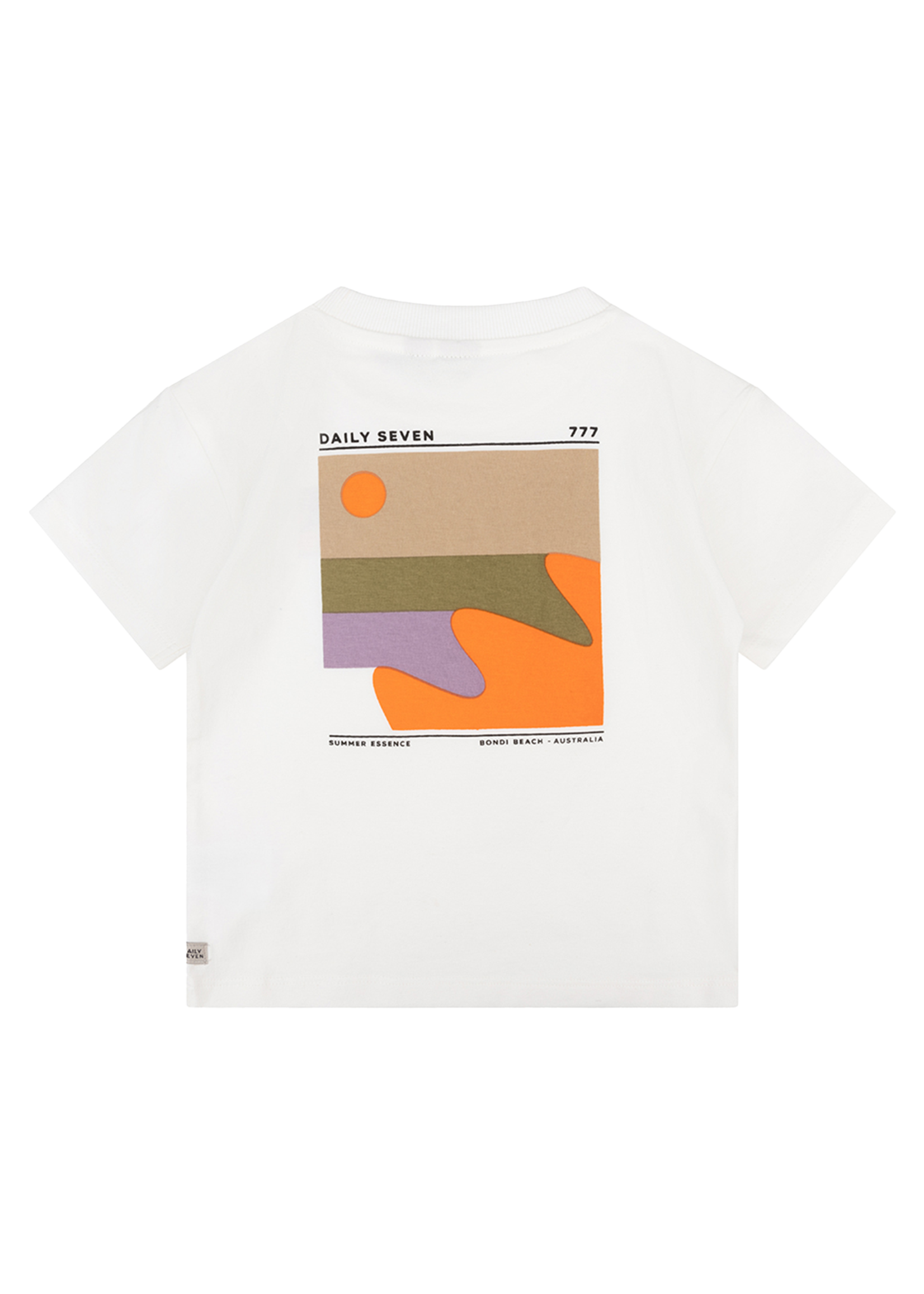 Daily 7 Organic T-Shirt Daily 7 Waves Off-White