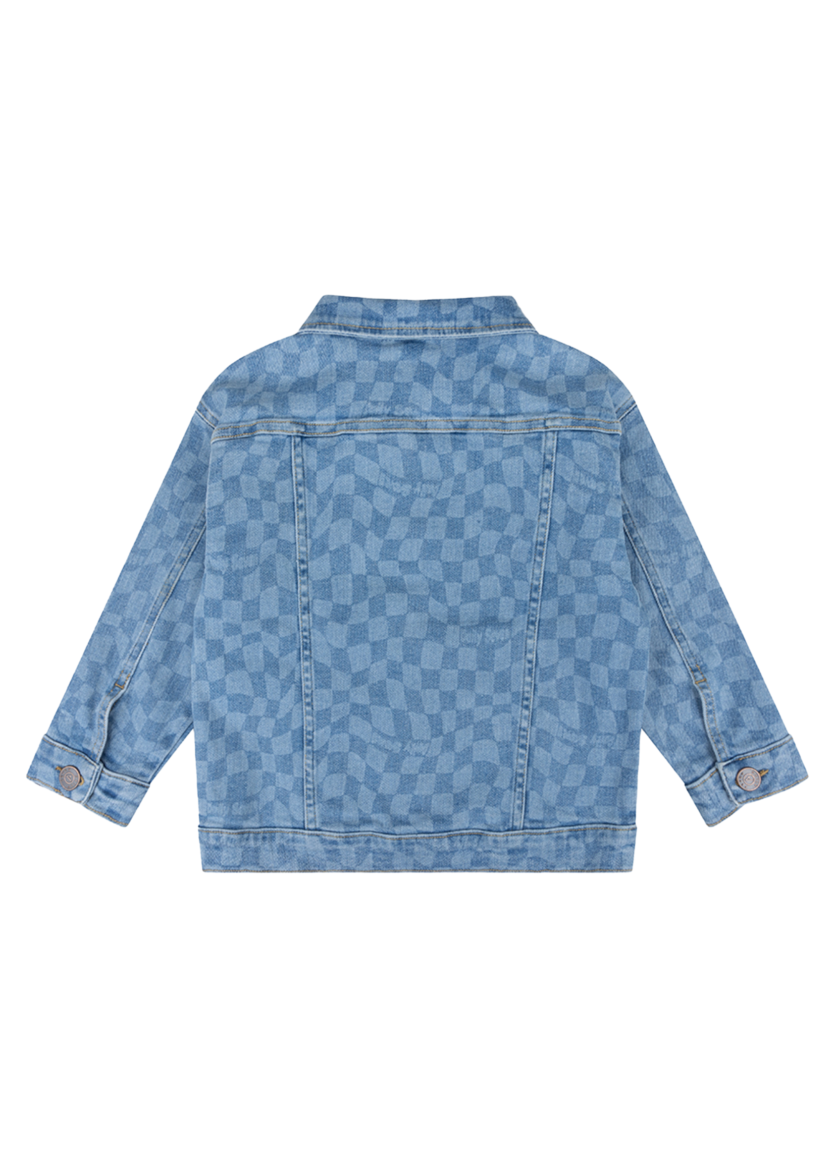 Daily 7 Oversized Printed Denim Jacket Medium Denim