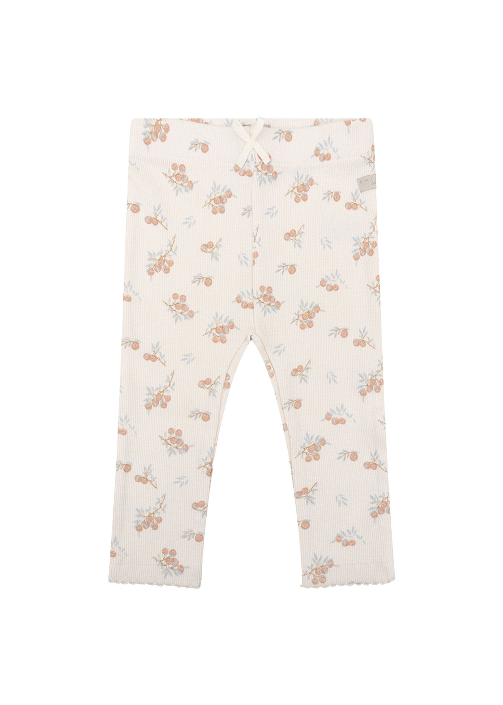 Daily 7 Organic Legging Rib Berry Print Cream