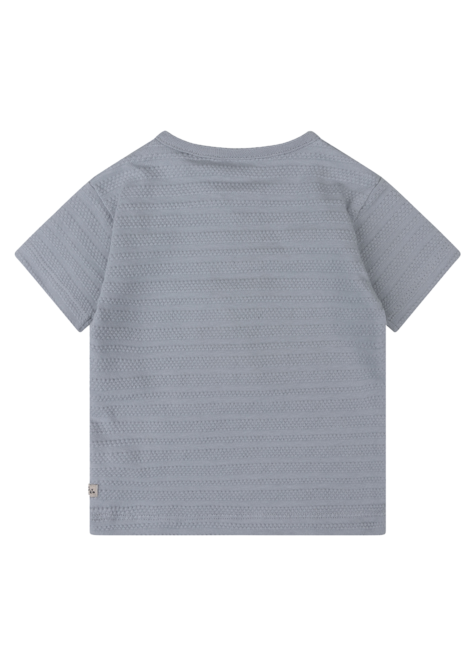 Daily 7 Organic T-shirt Shortsleeve Structure Grey Blue