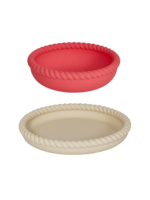 OYOY Mini Mellow Plate & Bowl | Cherry Red / Vanilla