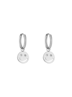 Oorbellen Hanger Smiley Silver