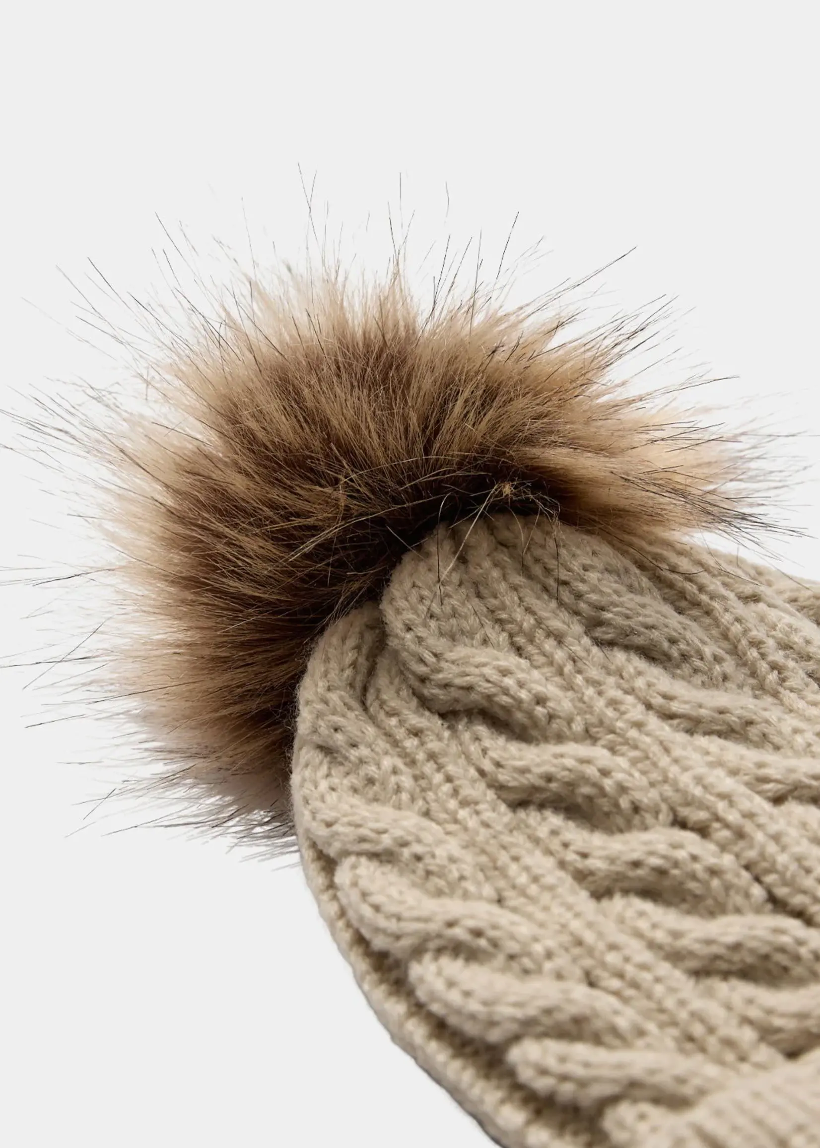 Sofie Schnoor Beanie and Gloves Set Brown Melange