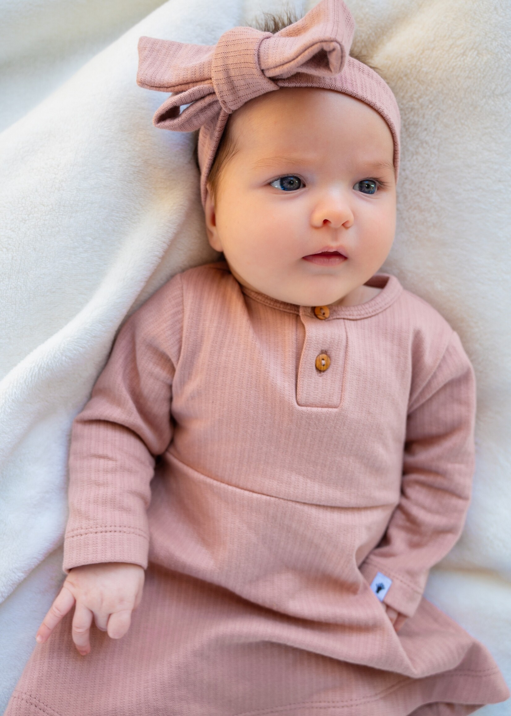 Klein Baby Dress Rib Fawn