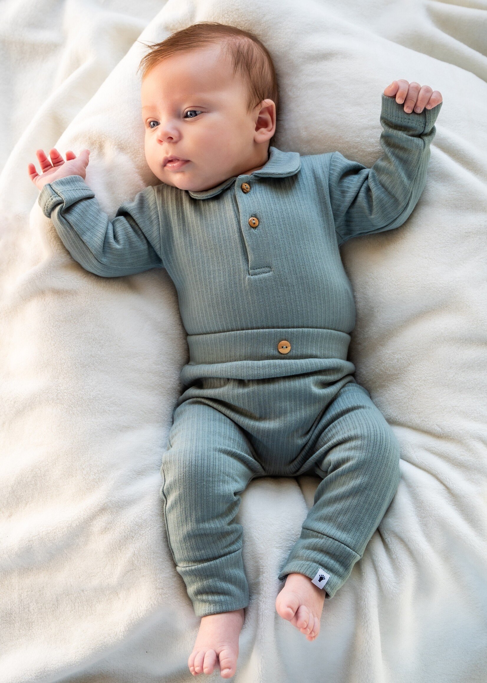 Klein Baby Trousers Rib Stone Green