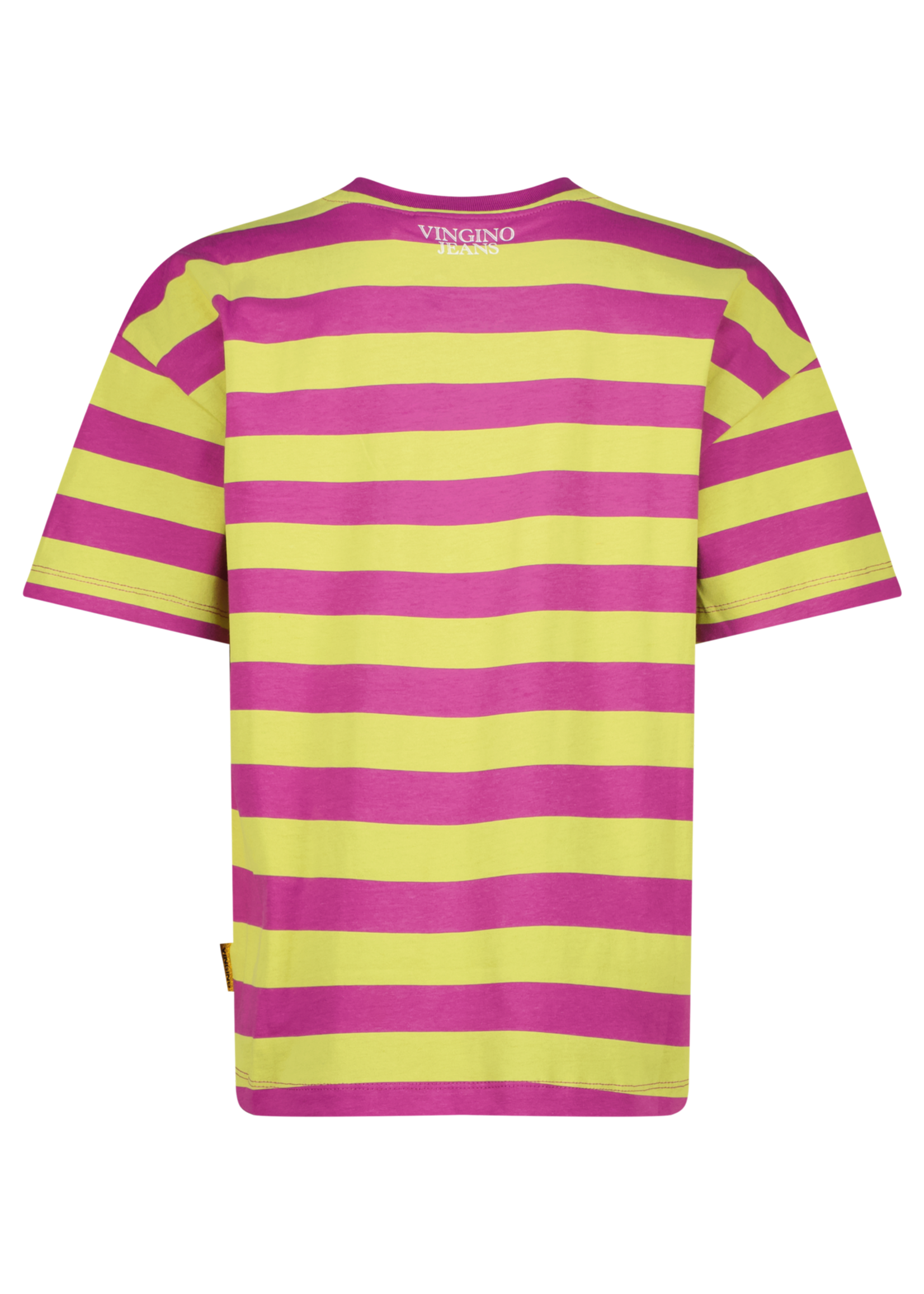 Vingino Basic-Tee Stripe | Aster Pink