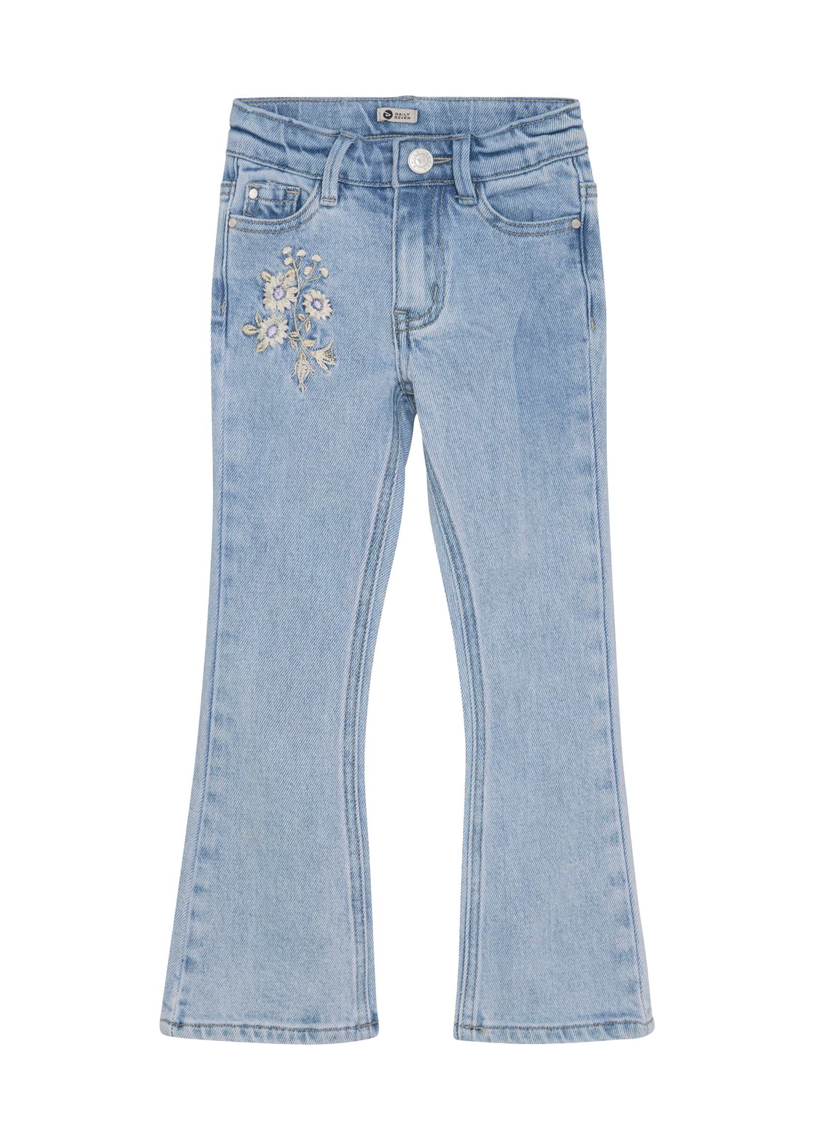 Daily 7 Flared Embroderie Jeans | Medium Denim