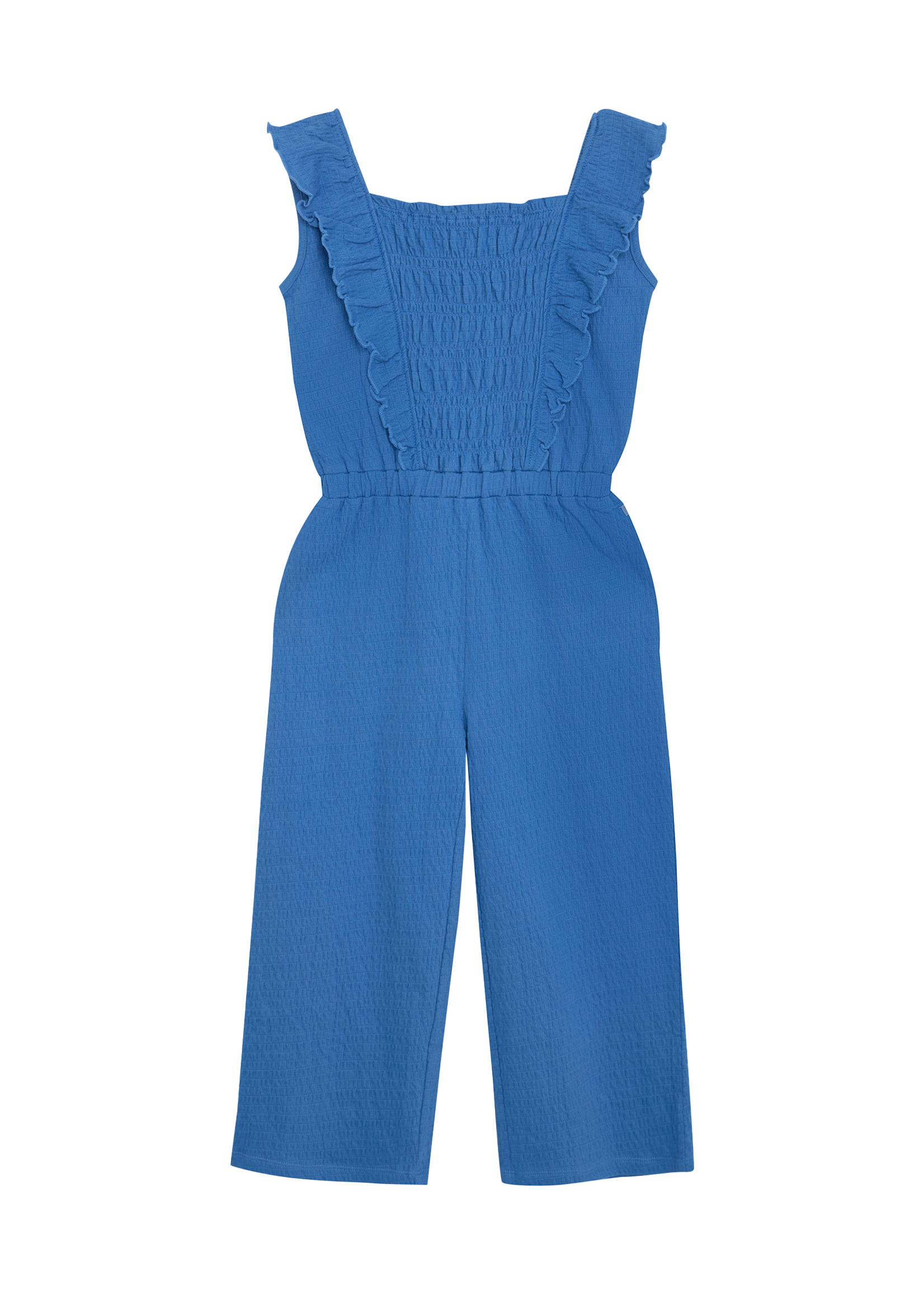 Daily 7 Jumpuit Ruffle | Dusty Royal Blue