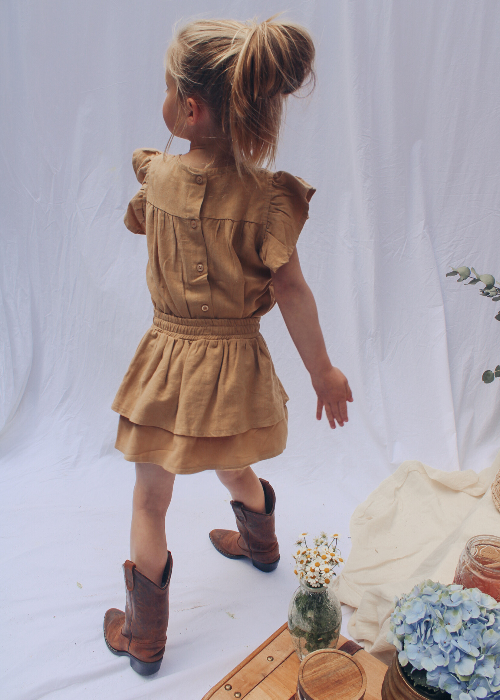 Two You Label Micky Linen Blouse | Honey