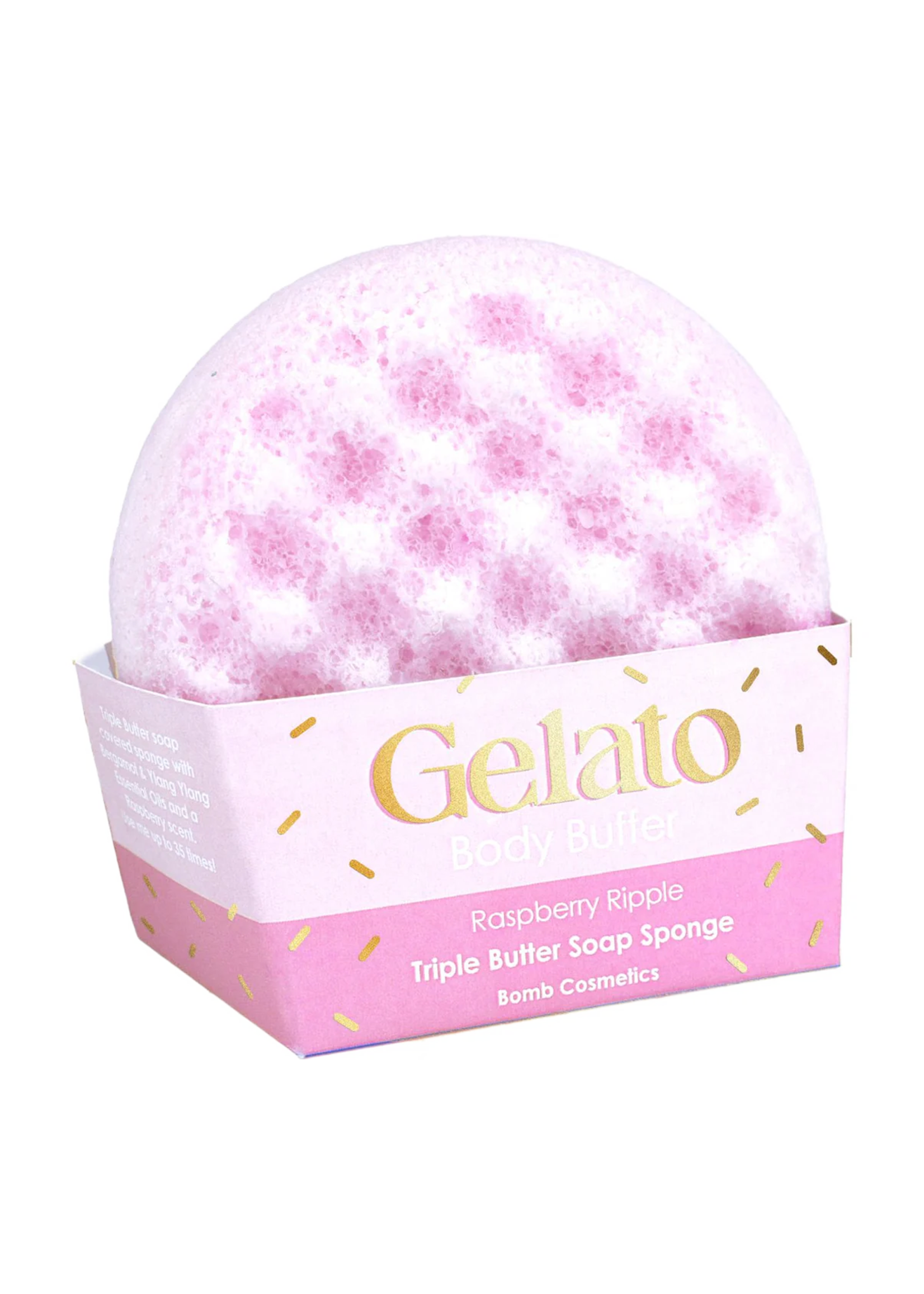Bomb Cosmetics Gelato body buffer | Raspberry Ripple